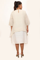 Sarah Dress Neutral Fil-à-fil